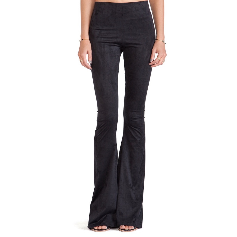 Show Me Your Mumu Black Suede Bam Bam Bells