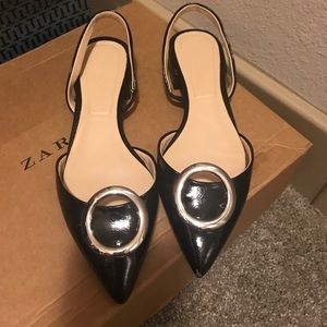 Zara flats with straps