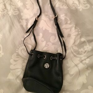 Tory burch black mini bucket bag