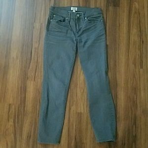 J Crew 8" toothpick jean in grey