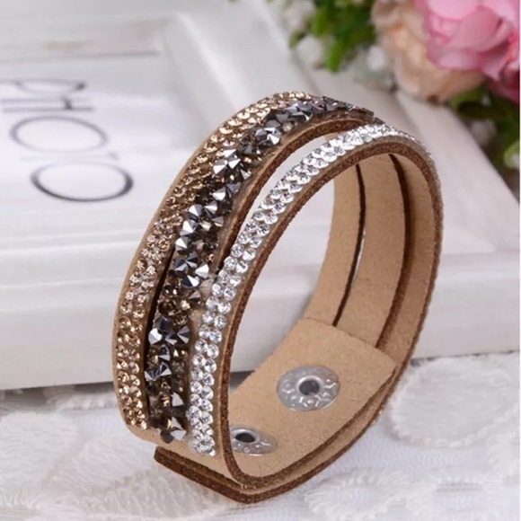 Jewelry - Crystal button cuff bracelet