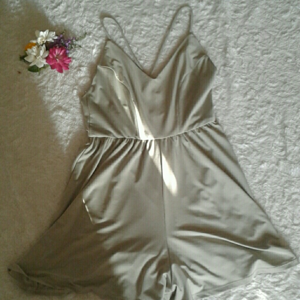 Beautiful silky teel romper