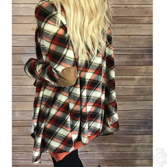 LAST Plaid Waterfall Cardigan - Picture 4 of 4