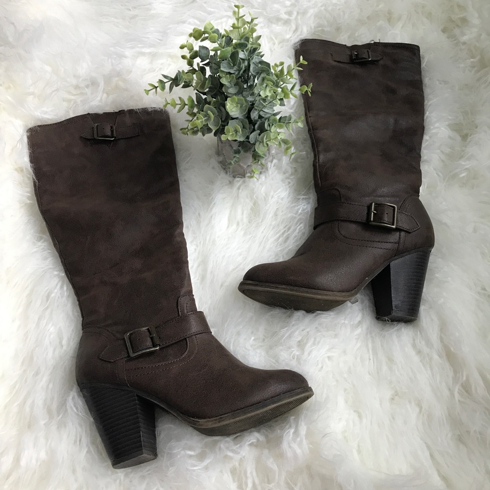 Forever 21 faux leather riding boots