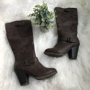 Forever 21 faux leather riding boots