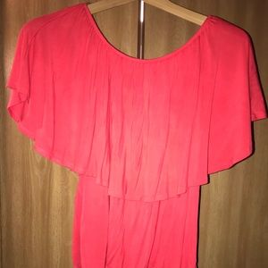 Red Flowy shirt