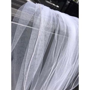 Swarovski crystal one layer veil