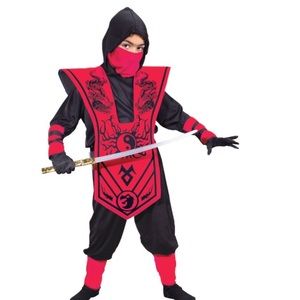 Boys Red Ninja Costume