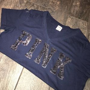 PINK Bling CAMPUS TEE