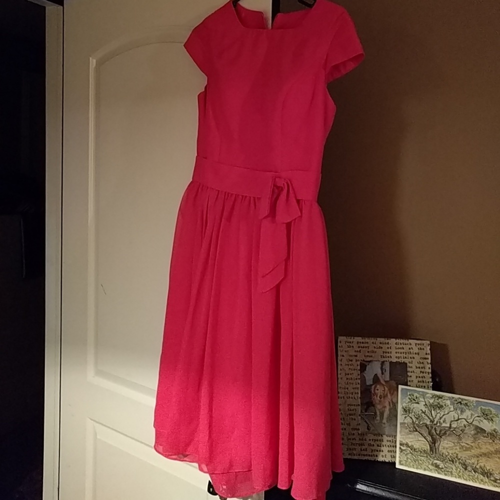 Fushia chiffon dress