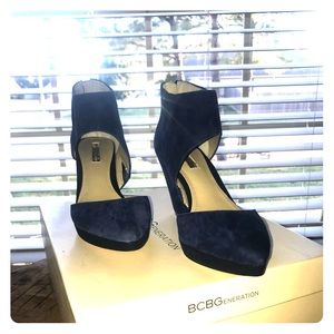 Navy Blue BCBG Wedges