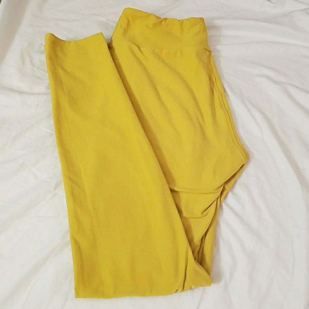 Solid Yellow OS lularoe leggings