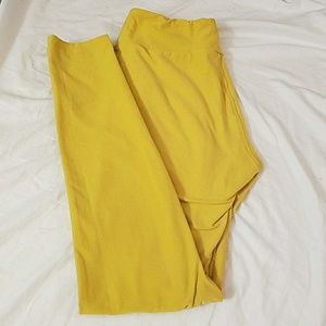 Solid Yellow OS lularoe leggings