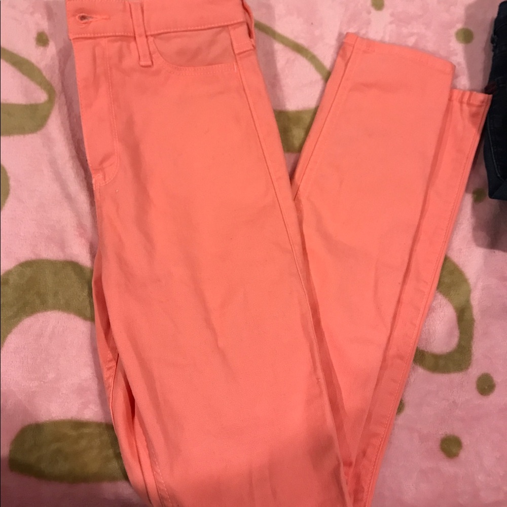 Brand new pink high waisted hollister pants