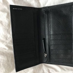 Cole Hann Black leather wallet/ checkbook