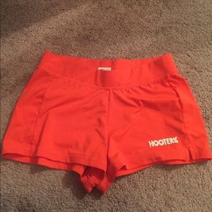 Bright Orange Hooters Shorts for Halloween!