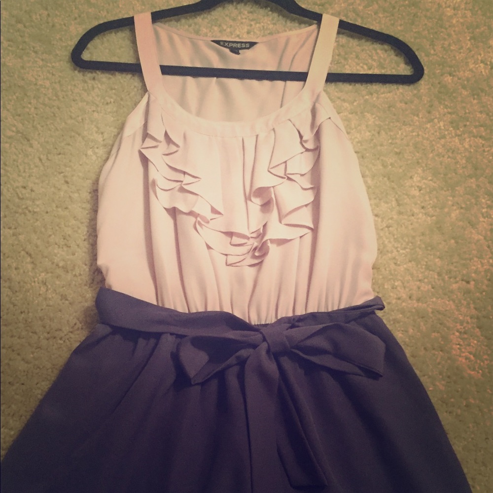 Two-toned purple sleeveless dress