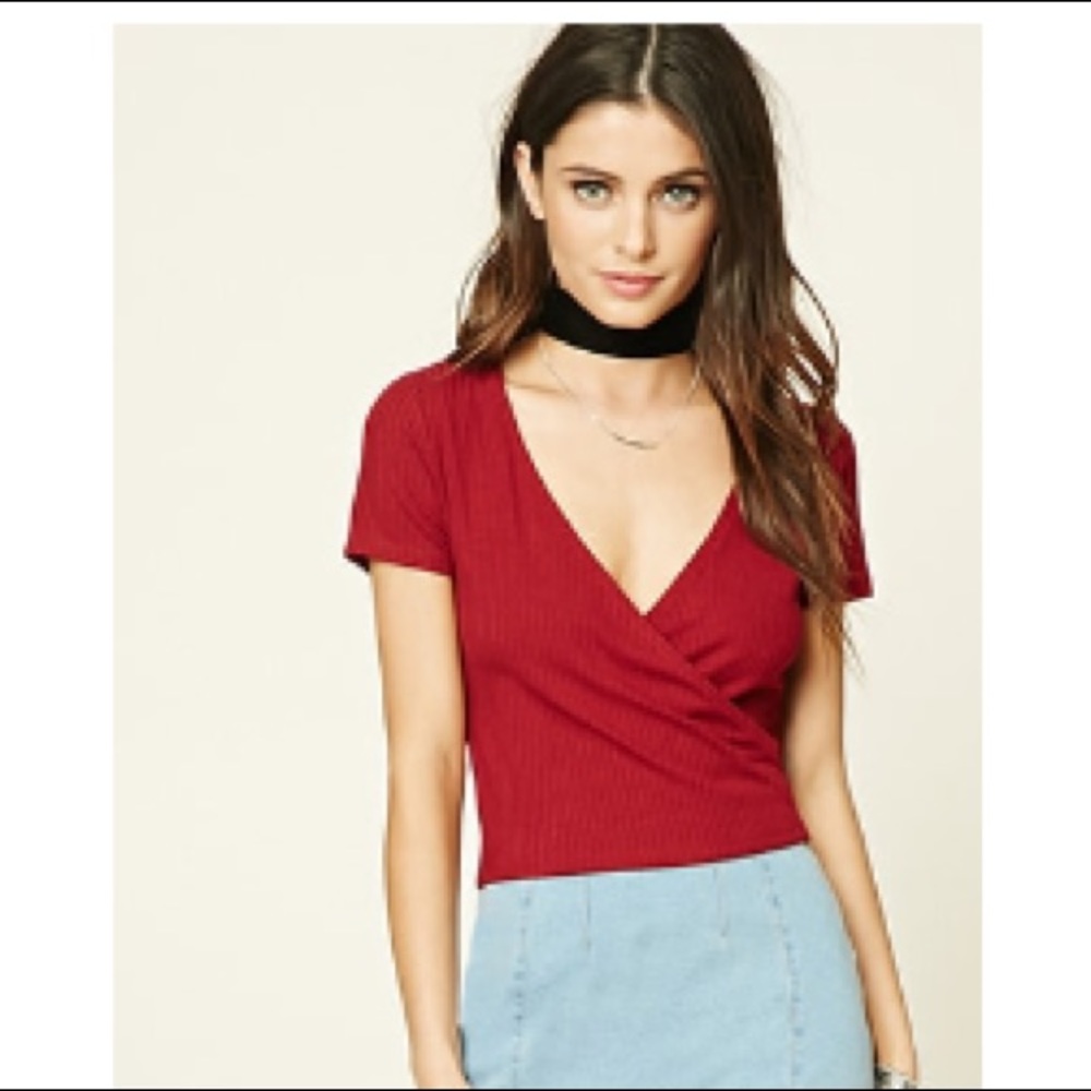 Surplice Knit Top