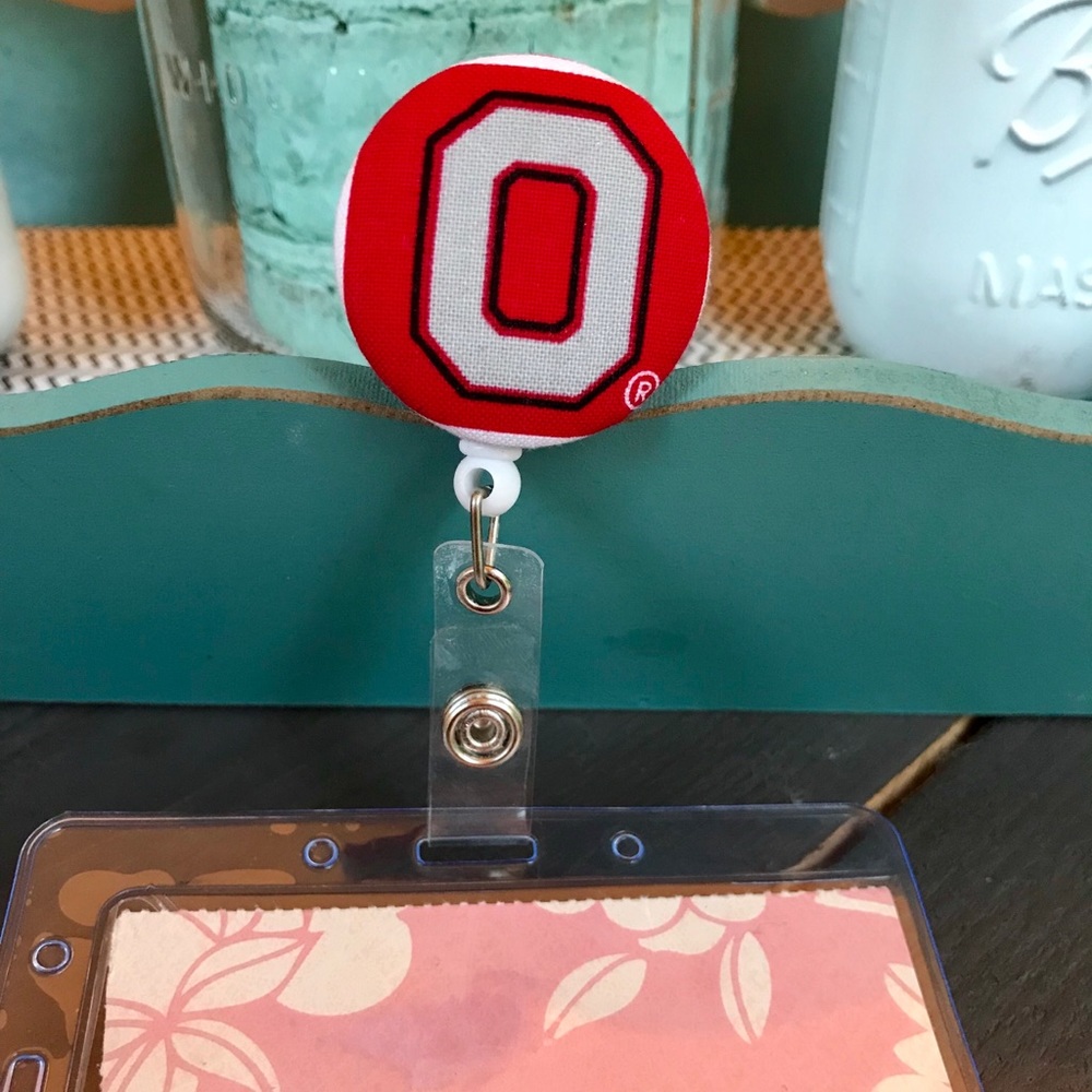 Ohio State Buckeyes Retractable ID Badge Holder