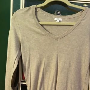 Tan long sleeve shirt with elbow patches