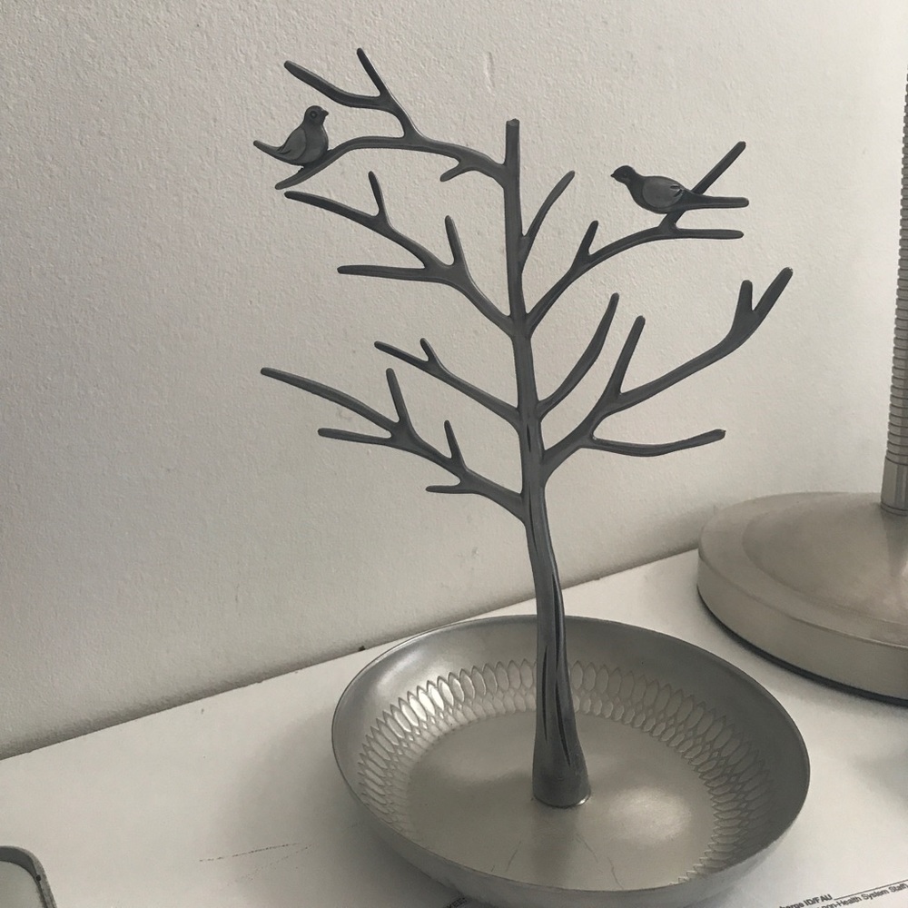Bird tree jewelry stand