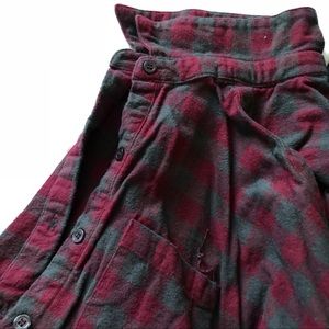 Maroon and gray flannel