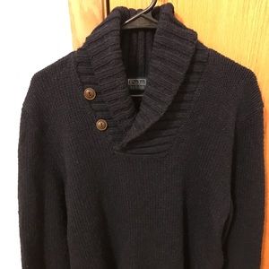 Men's blue wool/alpaca polo Ralph Lauren sweater