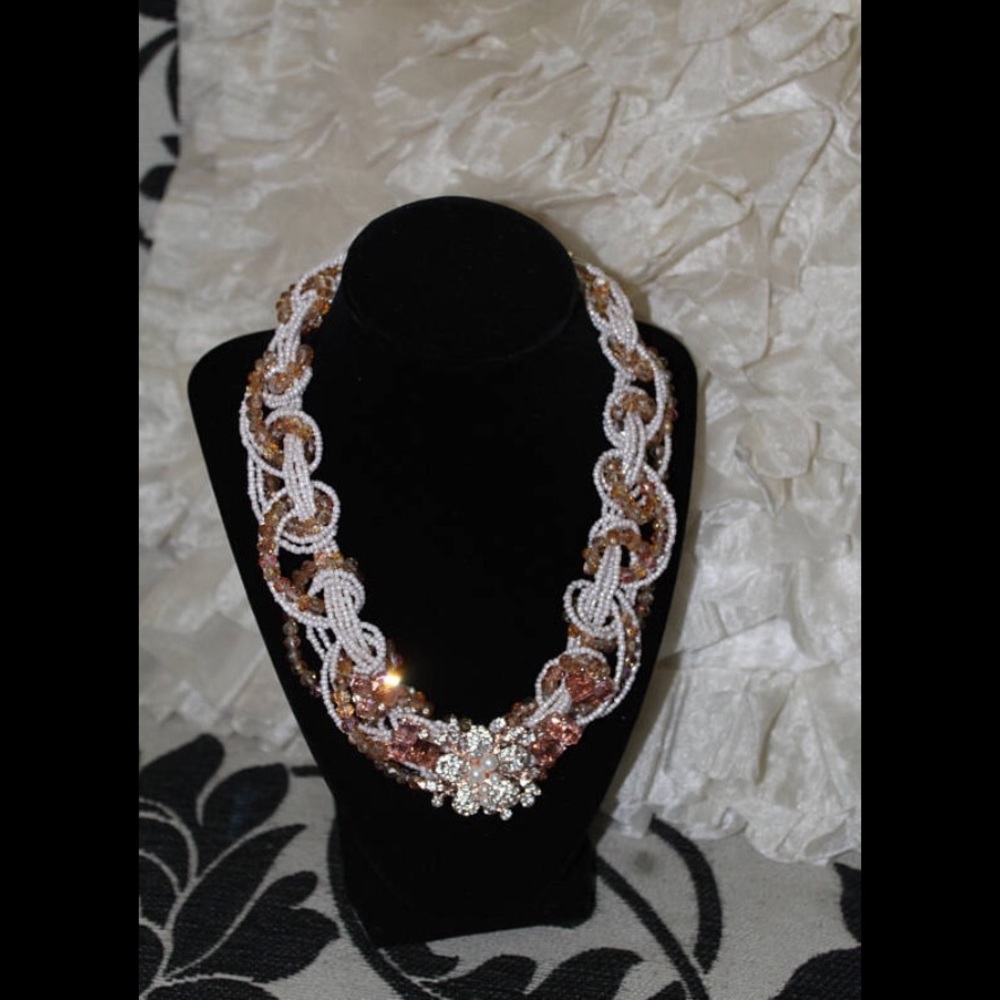 Intertwined Pearl, Sequence & Jeweled Necklace