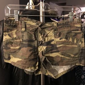 Green camo shorts