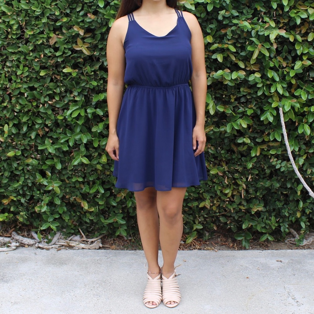 NORDSTROM BLU PEPPER A-LINE DRESS WITH BACK DETAIL