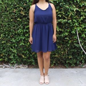 NORDSTROM BLU PEPPER A-LINE DRESS WITH BACK DETAIL