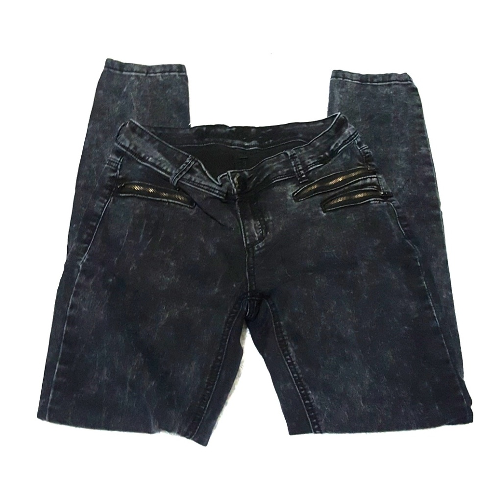 Vanilla Star Black Acid Skinny Jeans