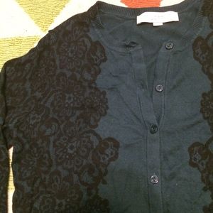 Ann Taylor Sweaters - Ann Taylor 3/4 Sleeve Lace Print Cardigan Ann Taylor Sweaters - Ann Taylor 3/4 Sleeve Lace Print Cardigan