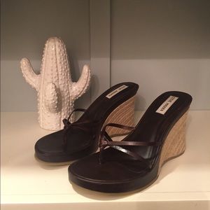 Cute Chocolate Strappy Wedge