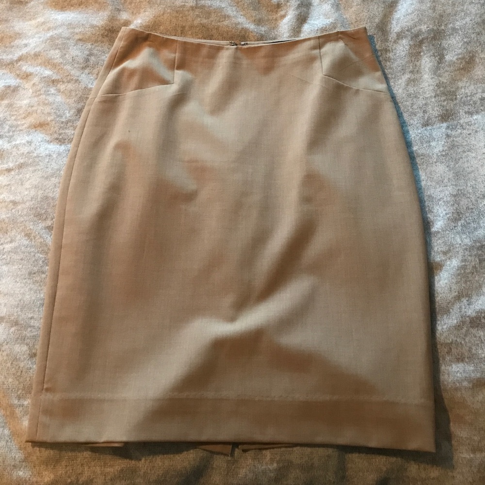 Tan work pencil skirt