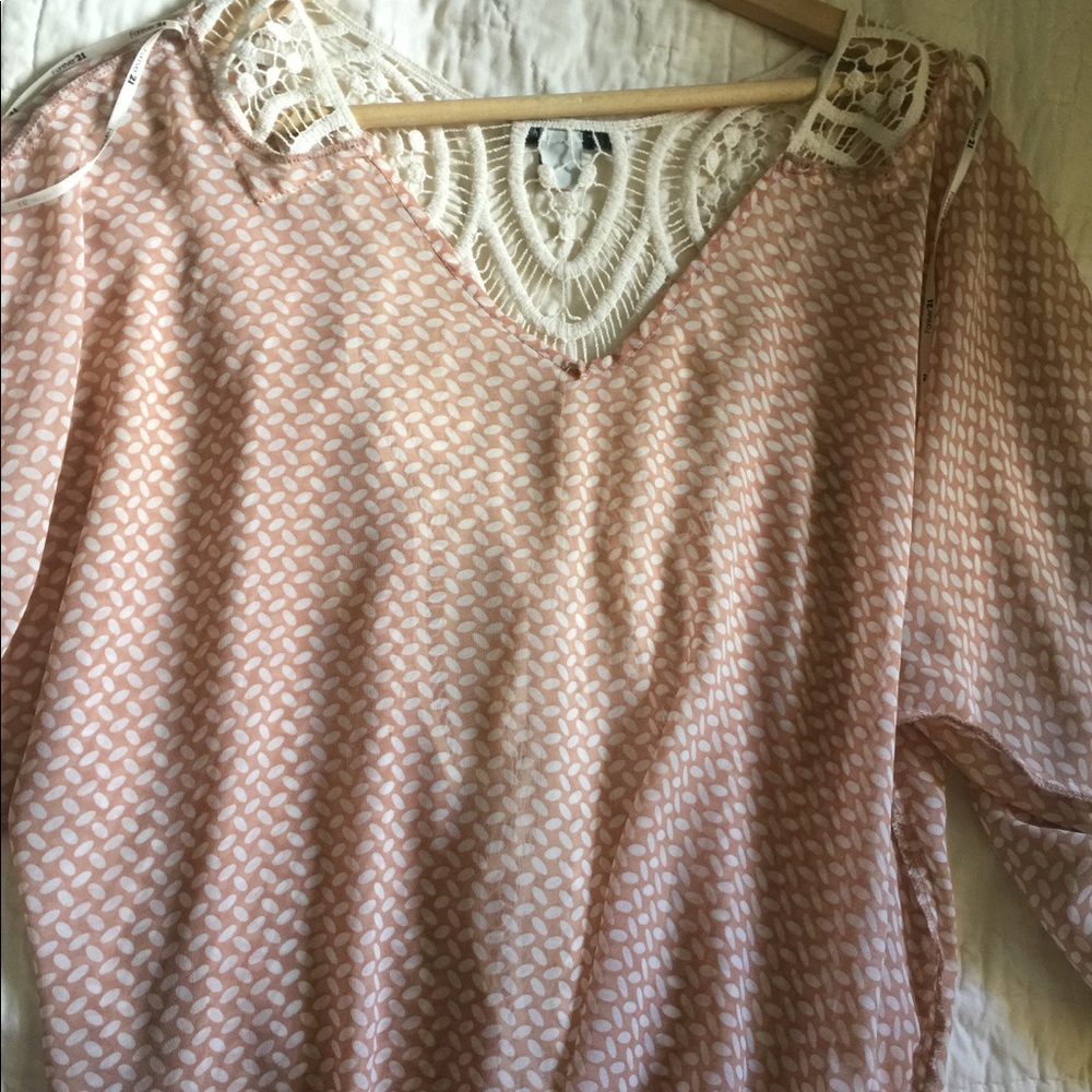 Crochet Knit open back blouse.
