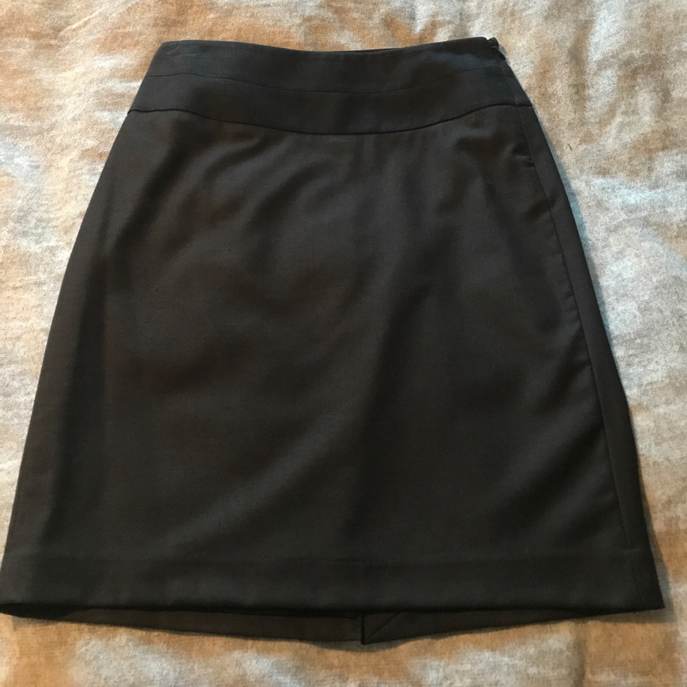 Dark brown pencil work skirt
