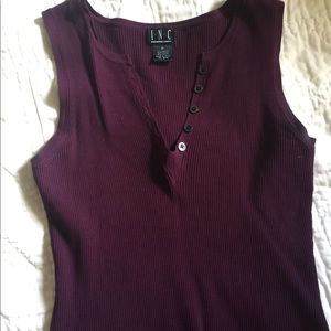 INC burgundy top