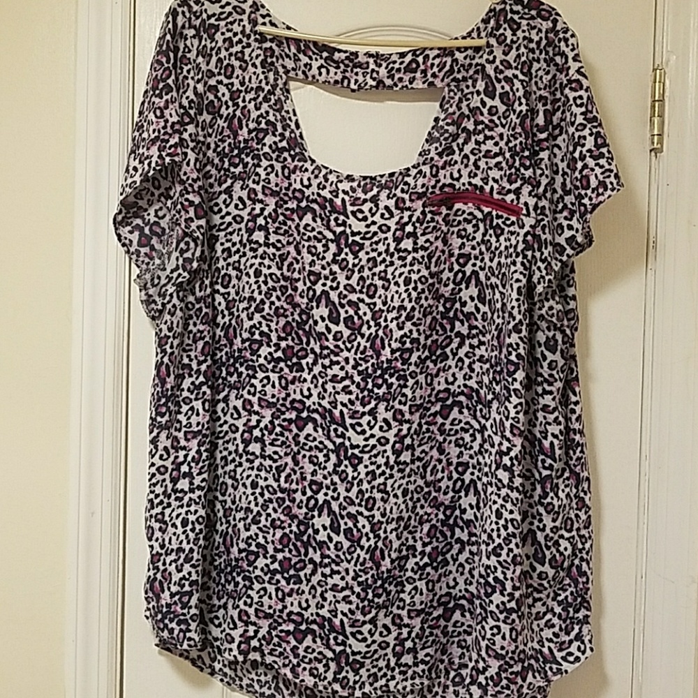 Torrid Purple leopard top