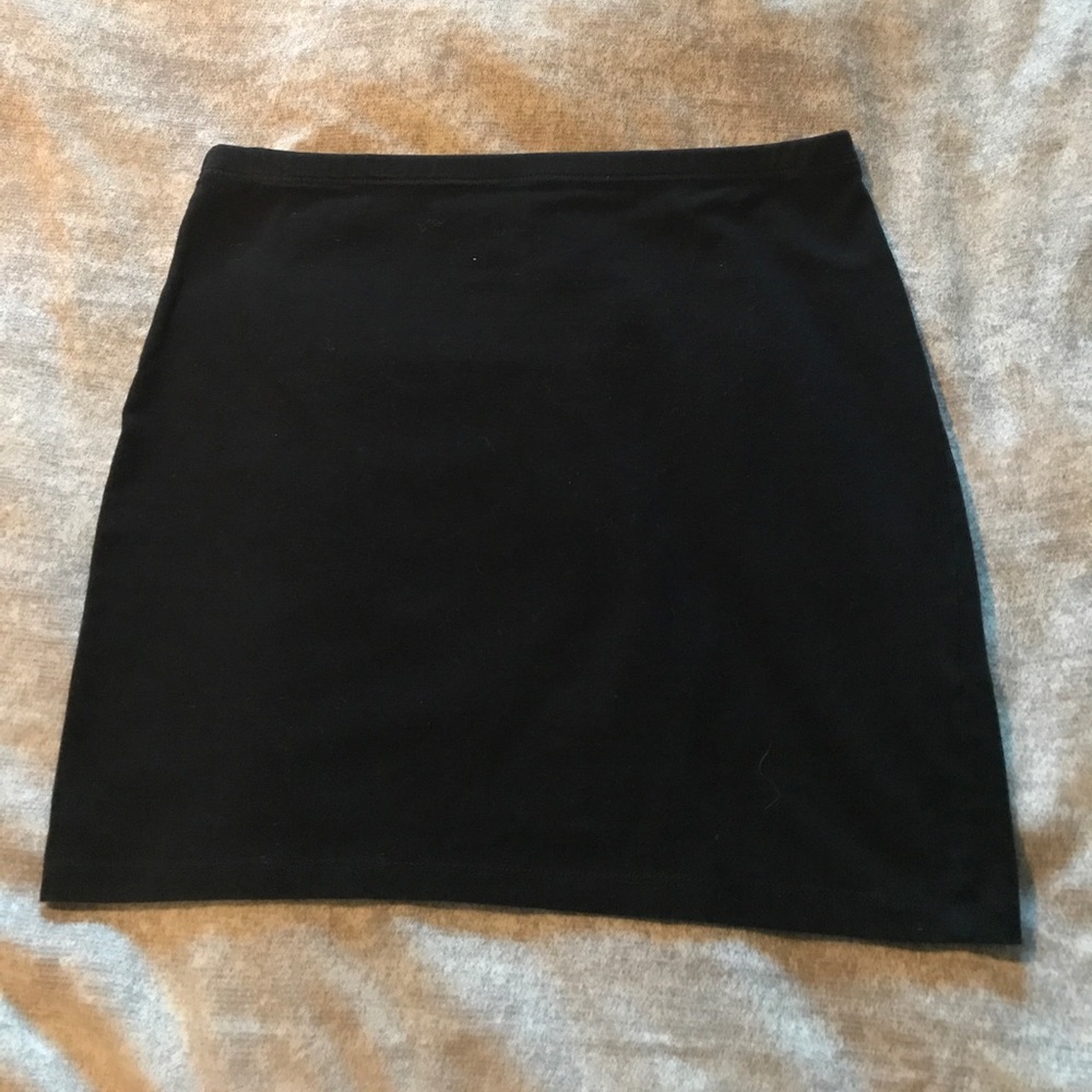 Black mini skirt