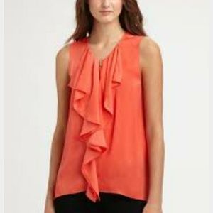 BCBG MaxAzria Ruffle Blouse - Orange