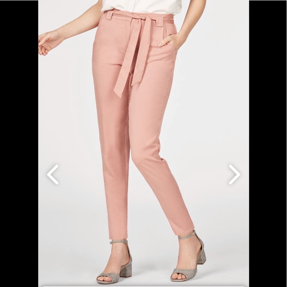 NWT!!! JustFab skinny tie front trouser in blush
