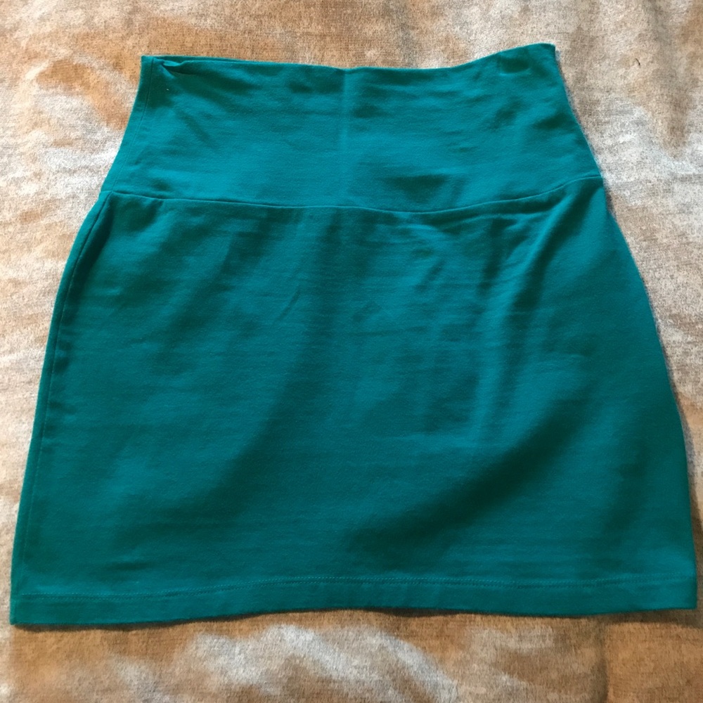 Teal mini skirt