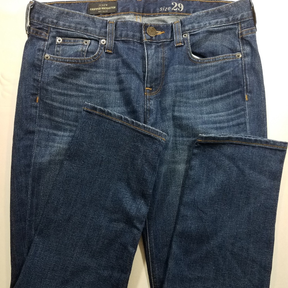 J.Crew cropped matchstick jeans dark wash size 29