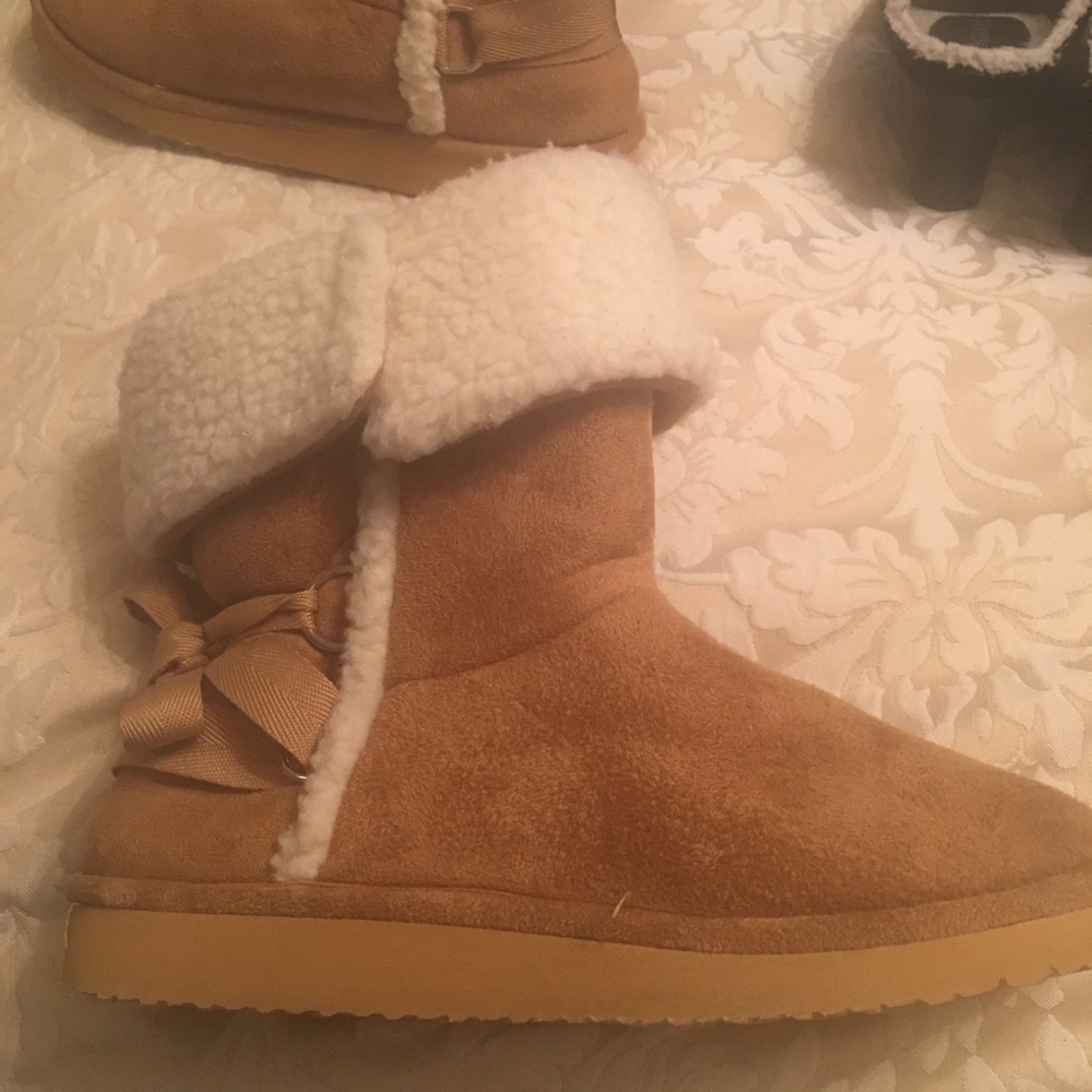 Faux suede sharp-a boots