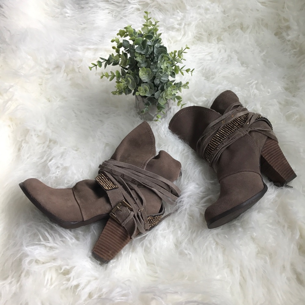 Naughty Monkey rhinestone ankle boots - size 7