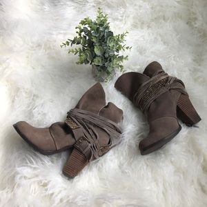 Naughty Monkey rhinestone ankle boots - size 7