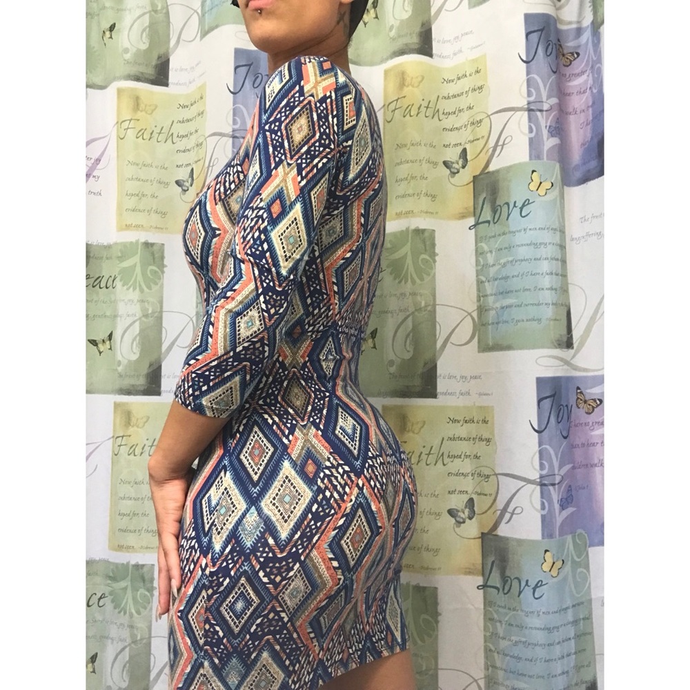 Aztec stripe dress