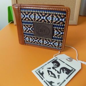 - Obey Tribal print faux leather wallet-