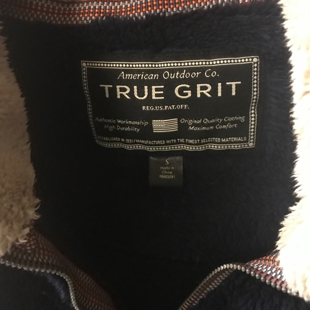 True Grit Pile 1/2 Zip Pullover Navy - Picture 3 of 3